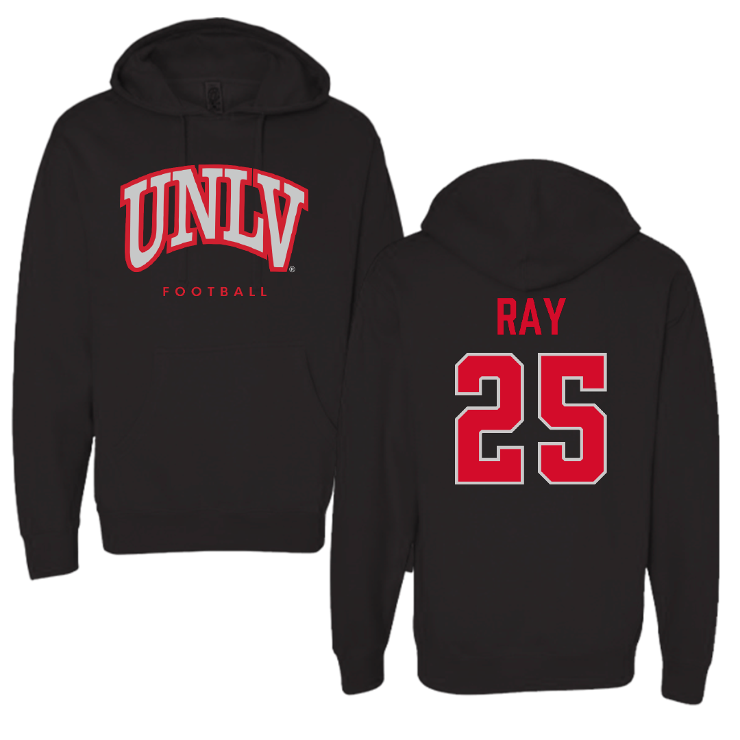 University of Nevada-Las Vegas Football Black Hoodie - #25 Rogerick Ray