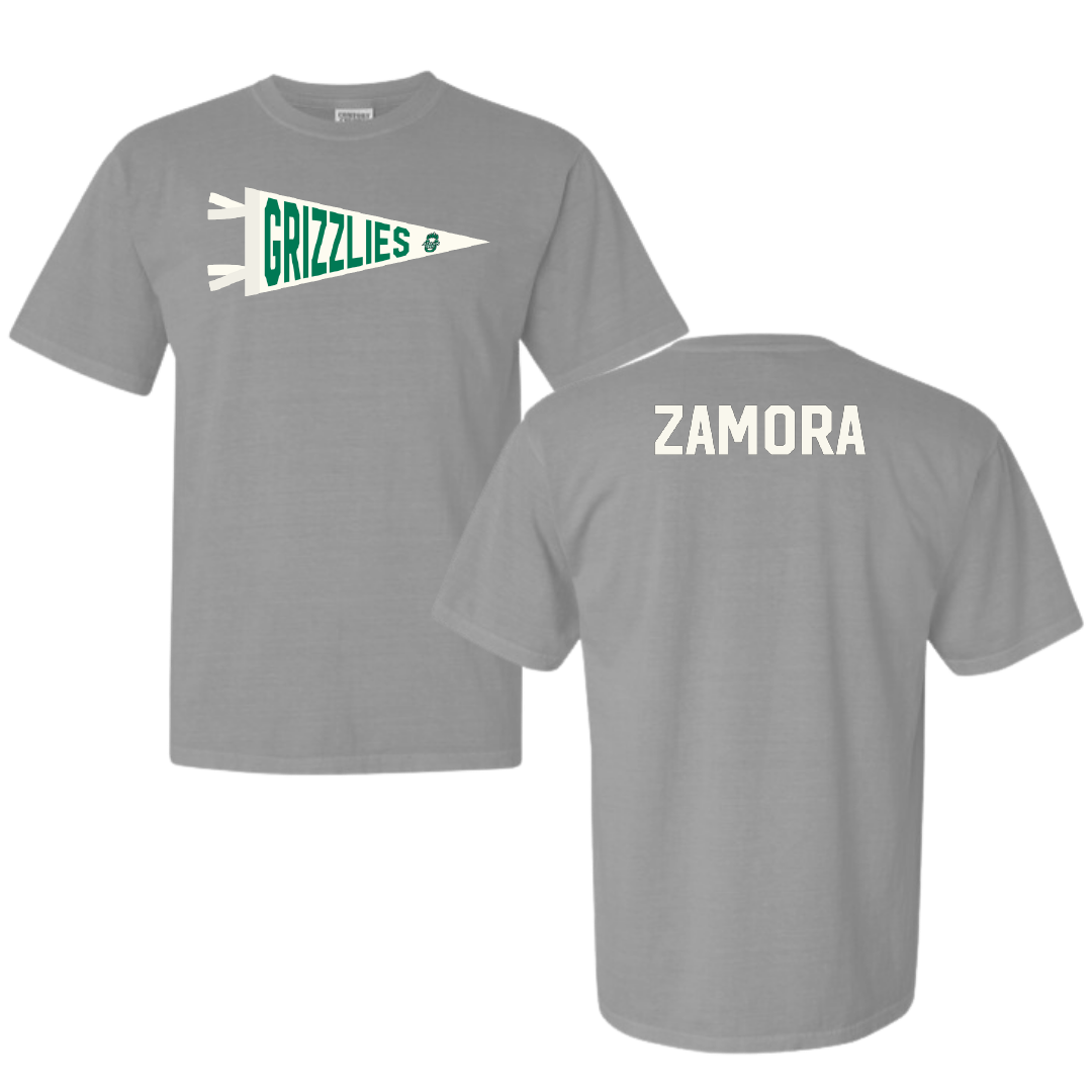 Adams State University Wrestling Light Gray Pennant Comfort Colors Tee - Aaron Zamora