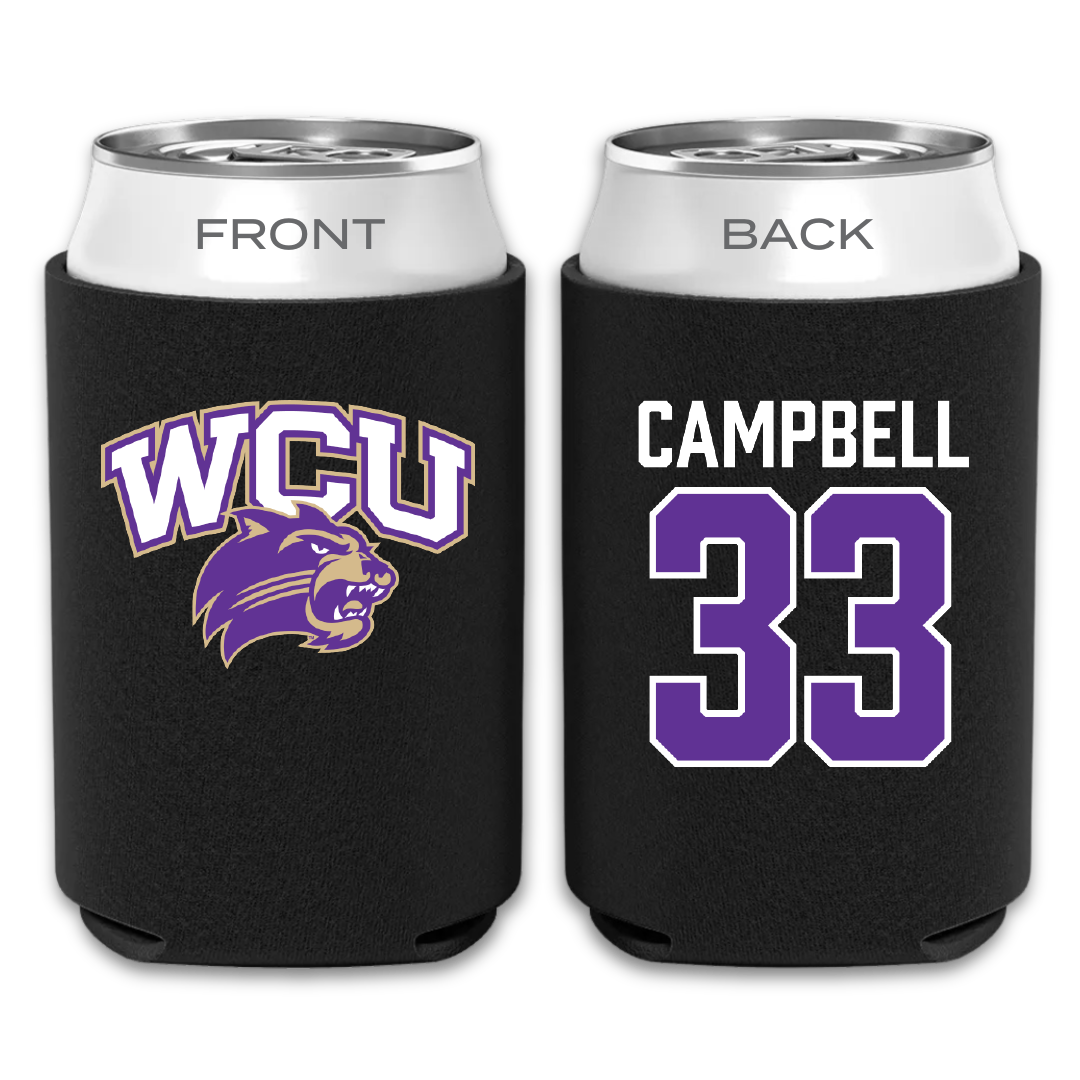 Western Carolina University Football Black Can Cooler - #33 Lee Campbell
