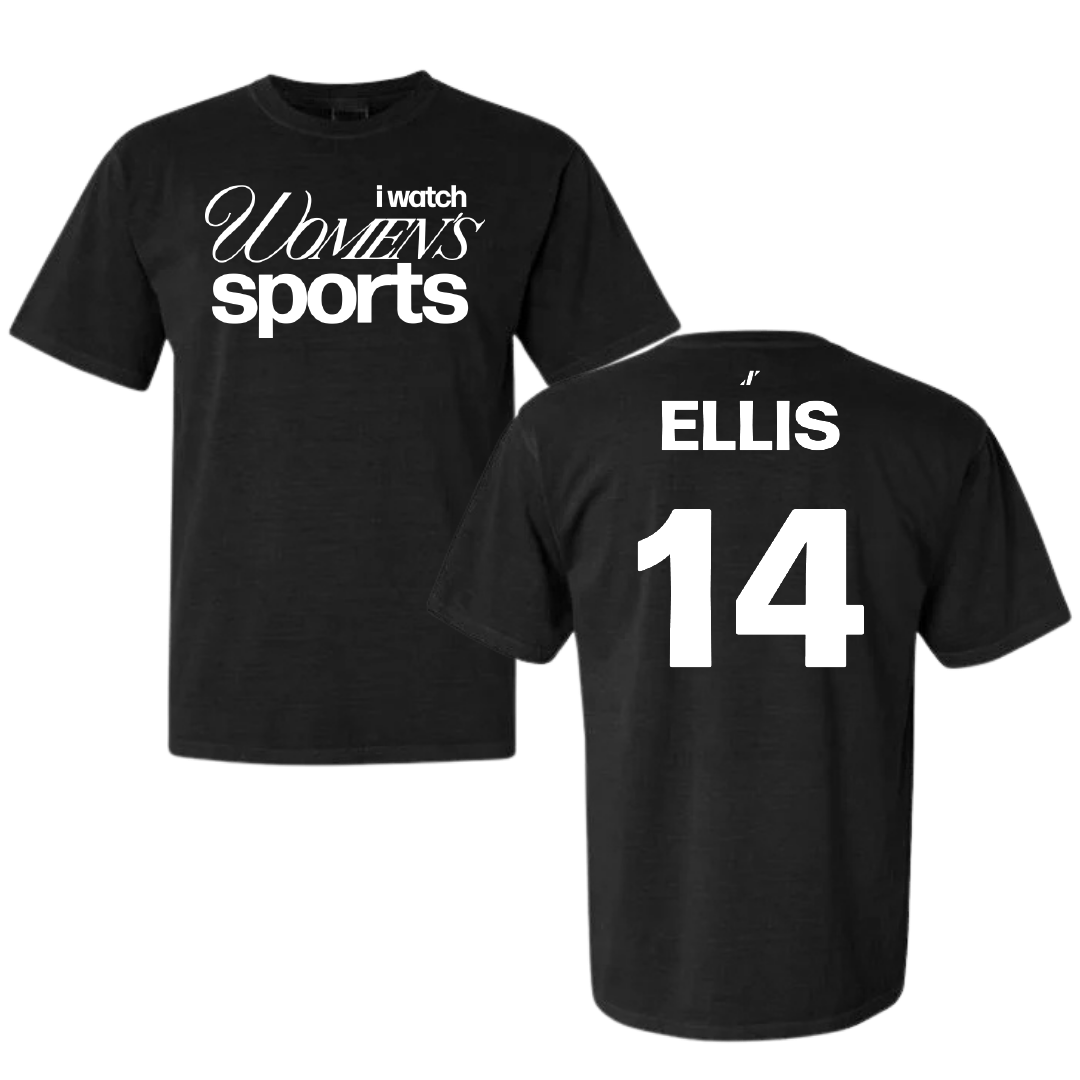 Lamar University Soccer Black WHM Comfort Colors Tee - #14 Cariel Ellis