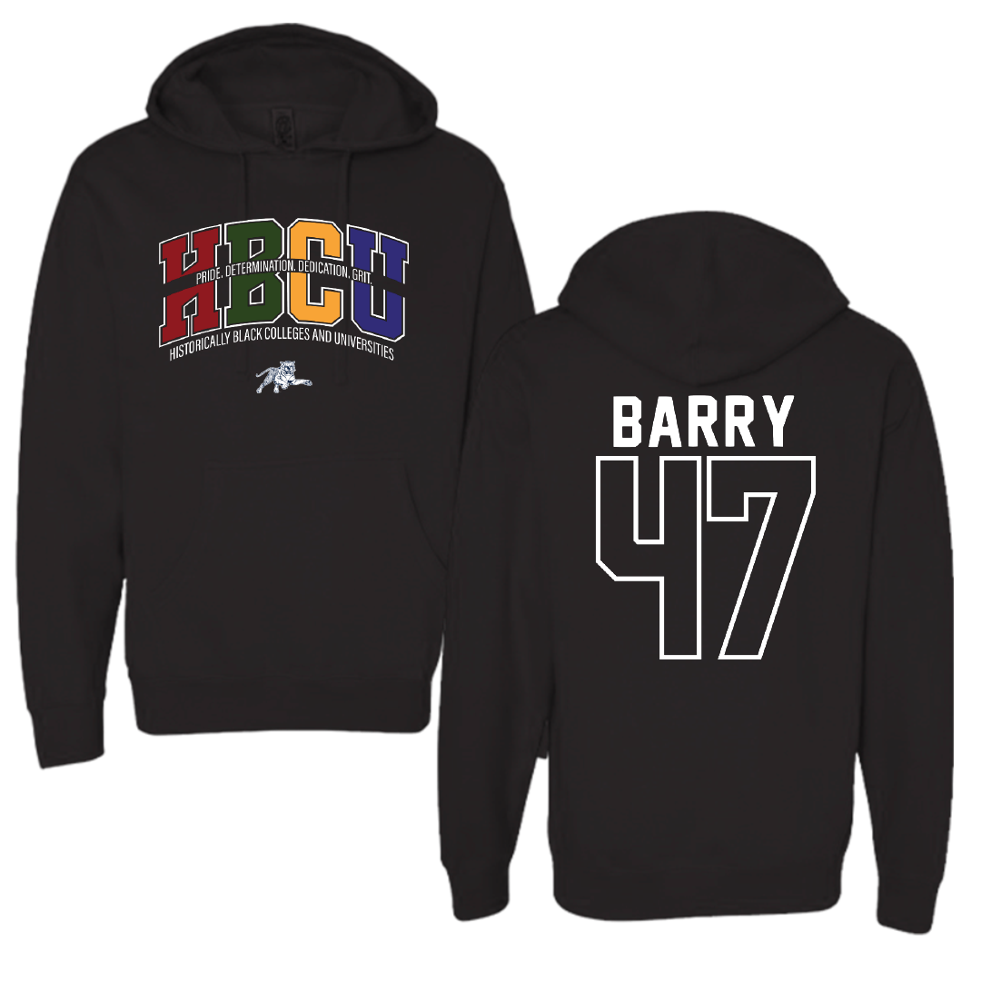Jackson State University Football Black HBCU Hoodie - #47 Jackson Barry