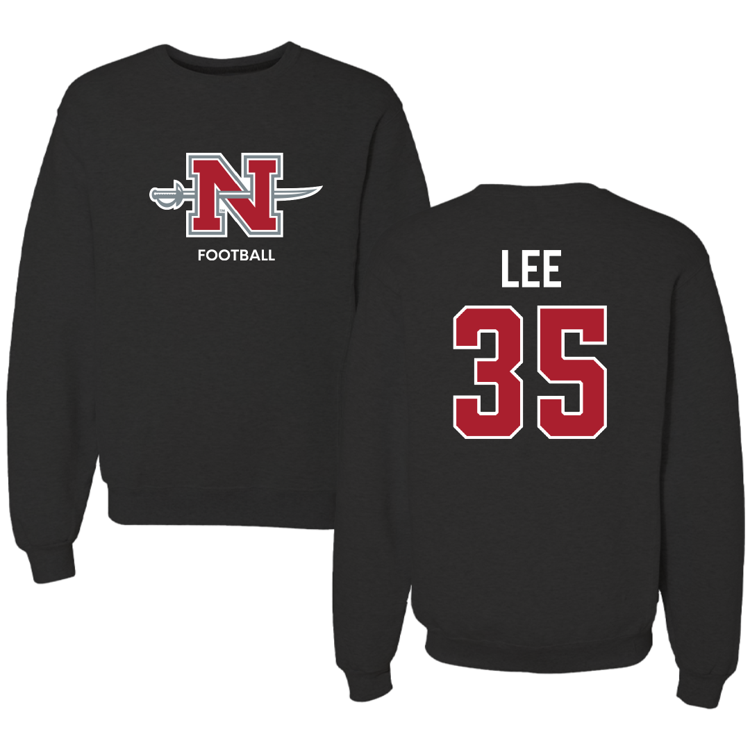 Nicholls State University Football Black Mascot Crewneck - #35 Ethan Lee