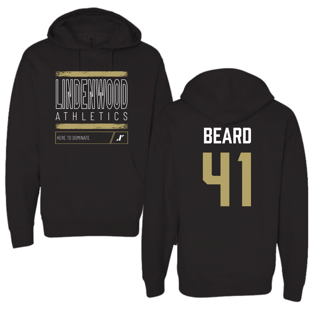 Lindenwood University Football Black Dominate Hoodie - #41 Ethan Beard