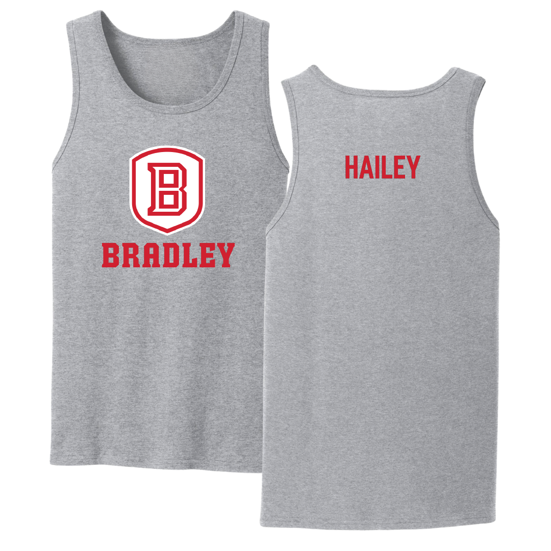 Bradley University Tennis Sport Gray Tank Top - Kirstin Hailey