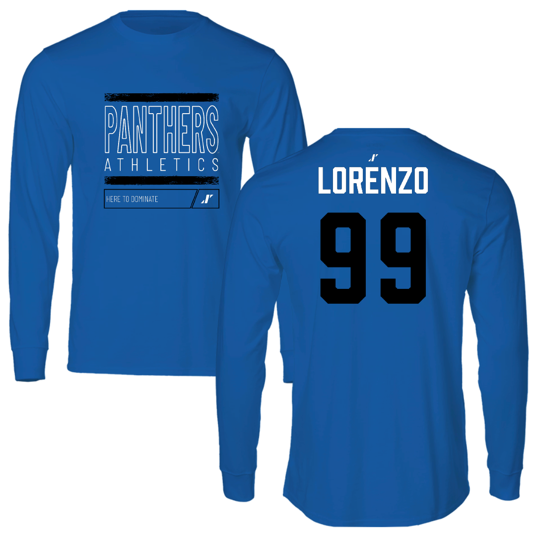 Georgia State University Football Blue Dominate Long Sleeve - #99 Christian Lorenzo