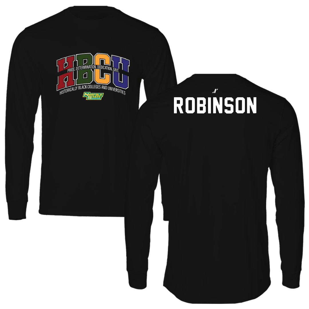 Norfolk State University TF and XC Black HBCU Performance Long Sleeve - Brooklyn Robinson