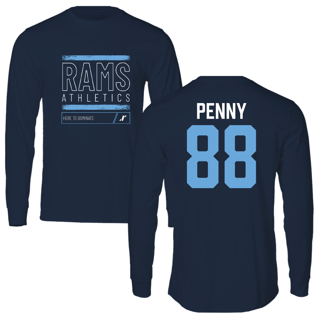 University of Rhode Island Soccer Navy Dominate Long Sleeve - #88 Cierra Penny