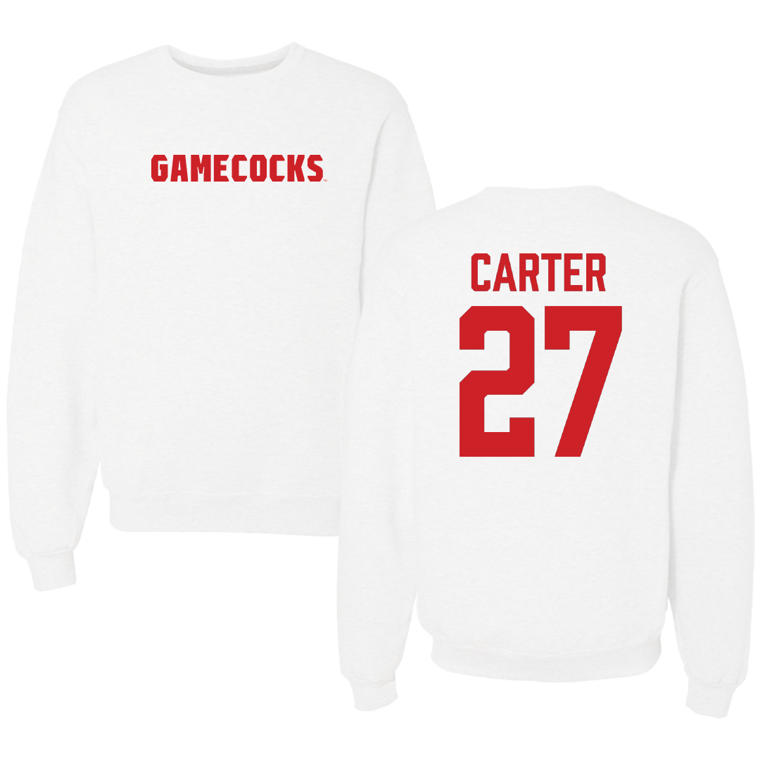 Jacksonville State University Softball White Crewneck - #27 Kat Carter