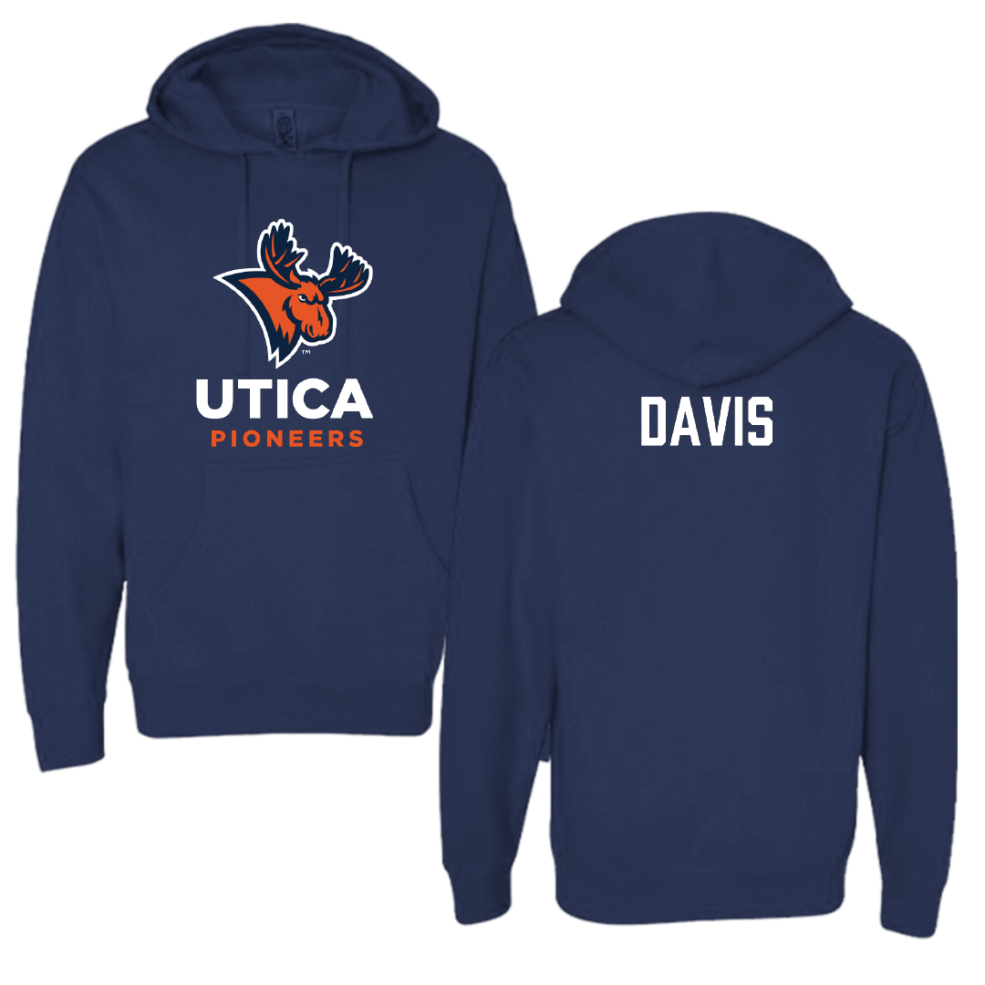 Utica University TF and XC Navy Hoodie - Kaleb Davis