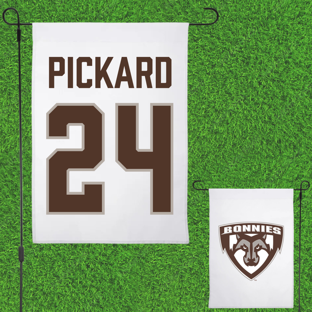 St. Bonaventure University Soccer White Garden Flag - #24 Kristin Pickard
