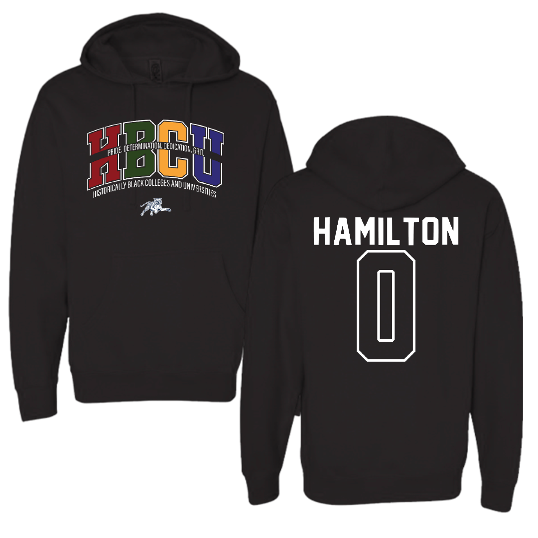 Jackson State University Soccer Black HBCU Hoodie - #0 Jordan Hamilton