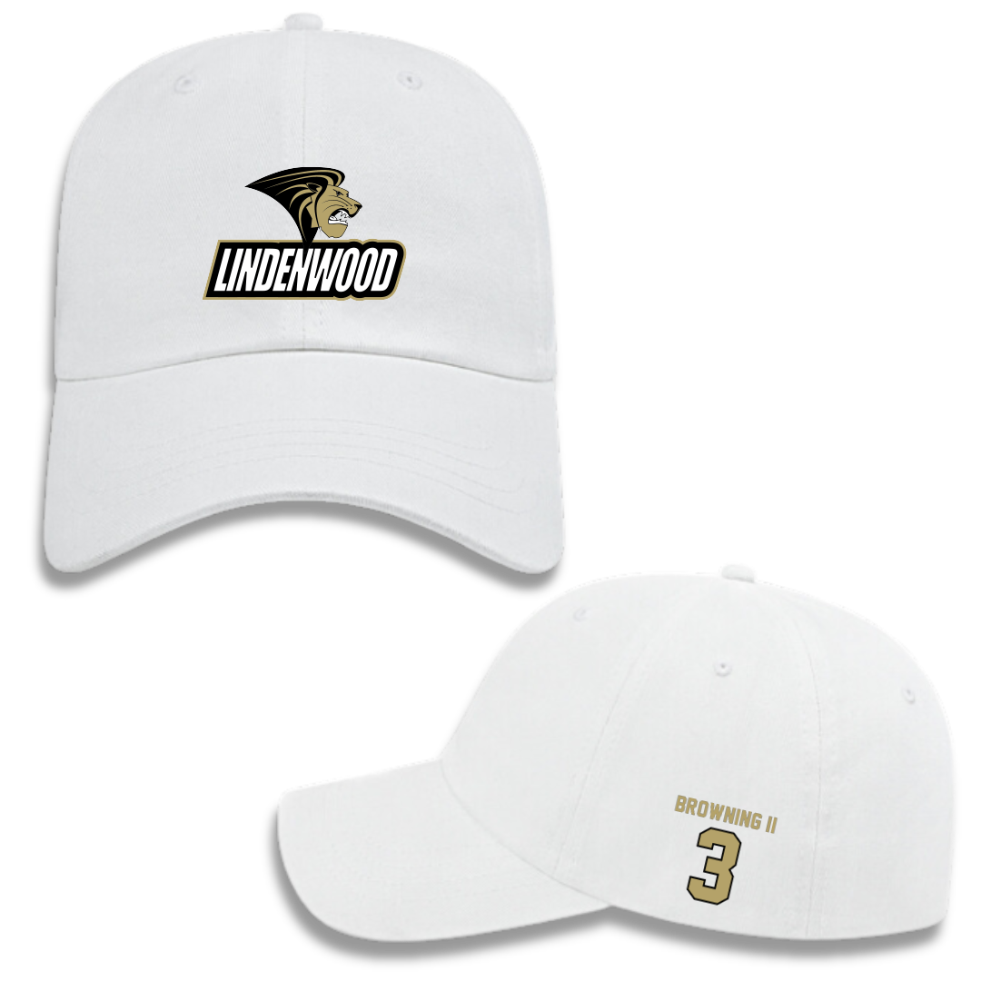 Lindenwood University Basketball (M) White Hat - #3 Markeith Browning II