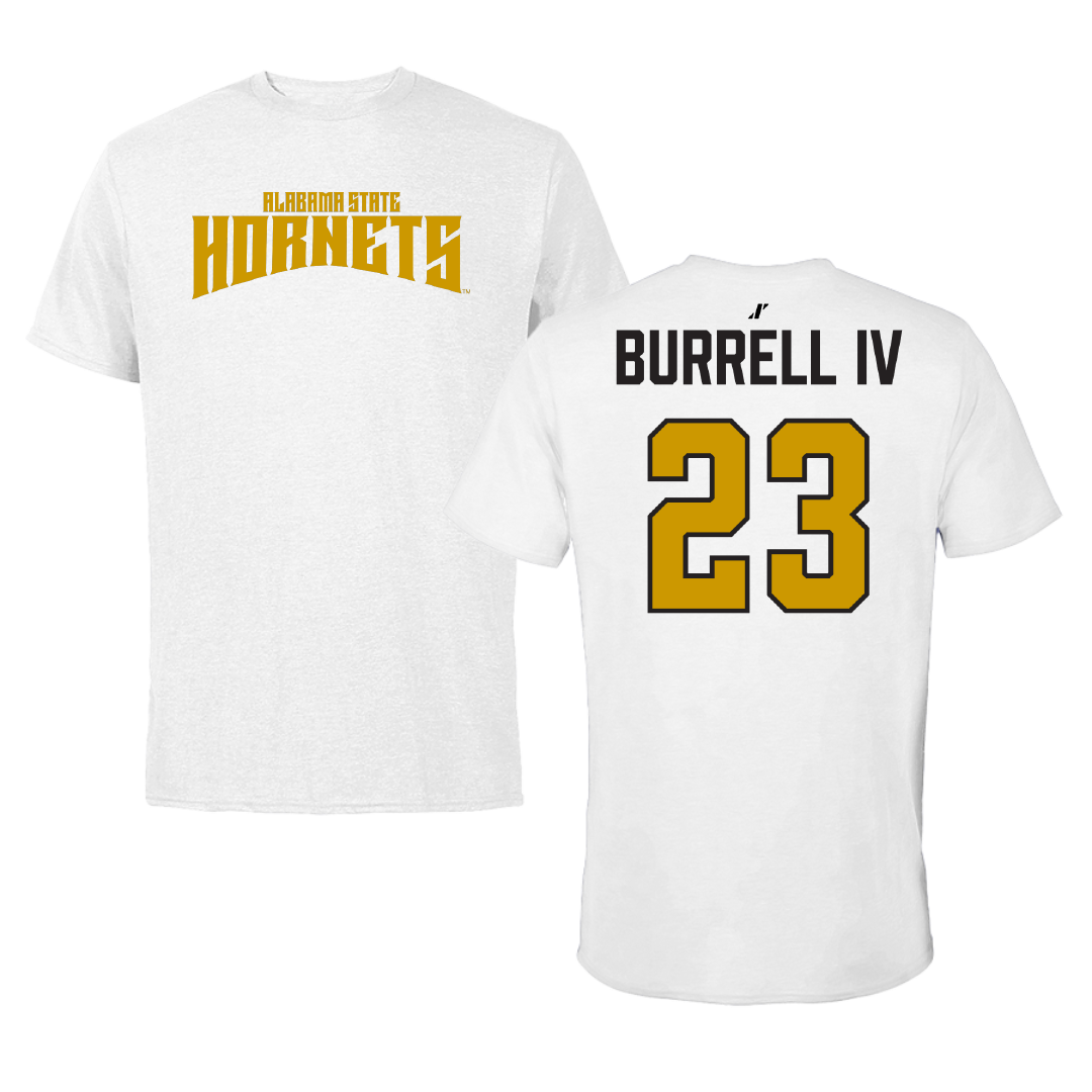 Alabama State University Football White Classic Tee - #23 Vincent Burrell IV
