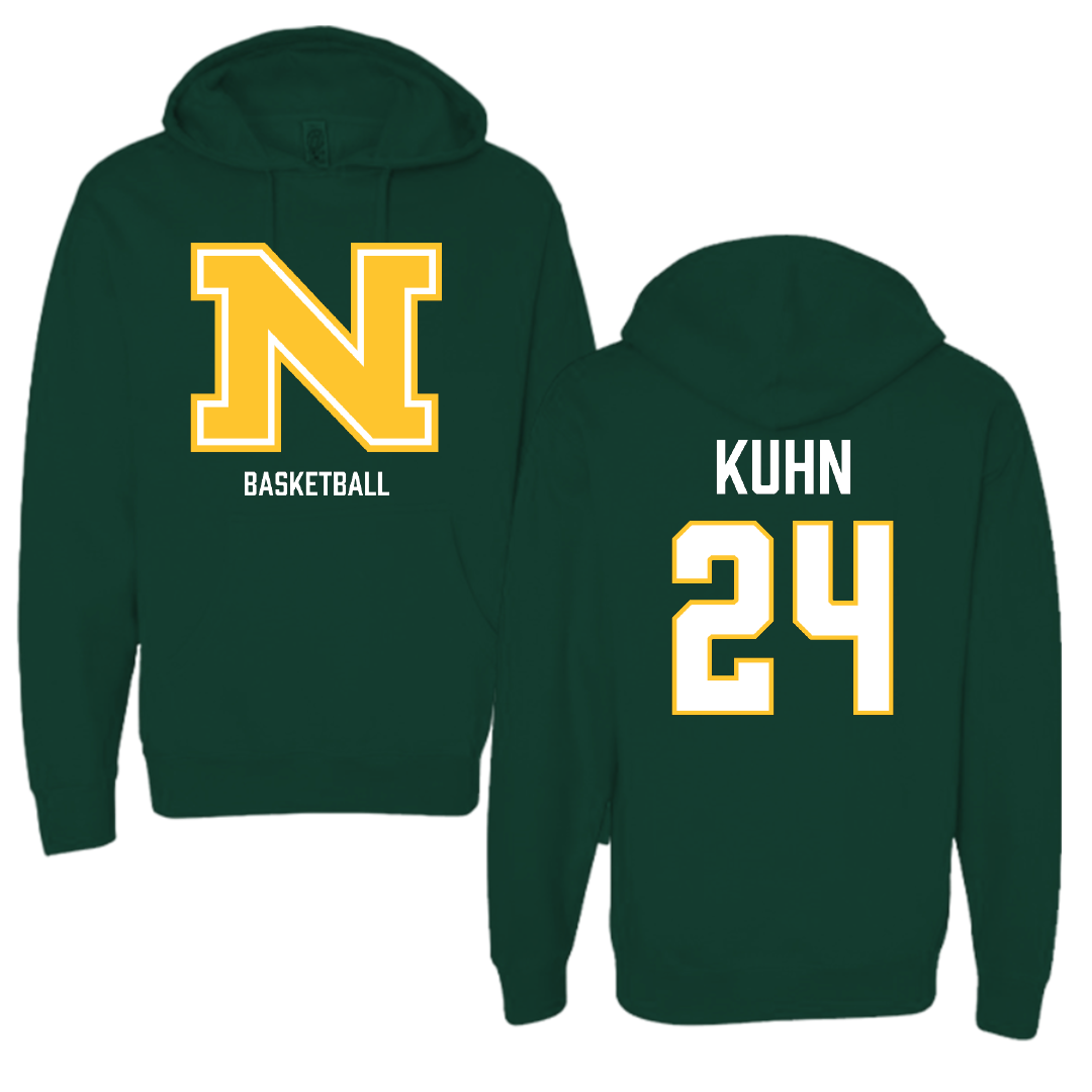 Northern Michigan University Basketball (W) Forest Green Hoodie - #24 Makaylee Kuhn