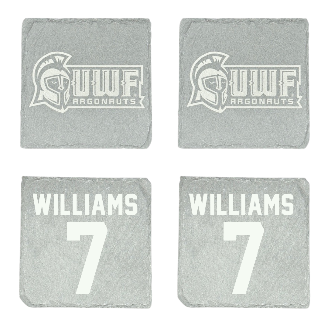 University of West Florida Football Stone Coaster (4 Pack)  - #7 Justice Williams