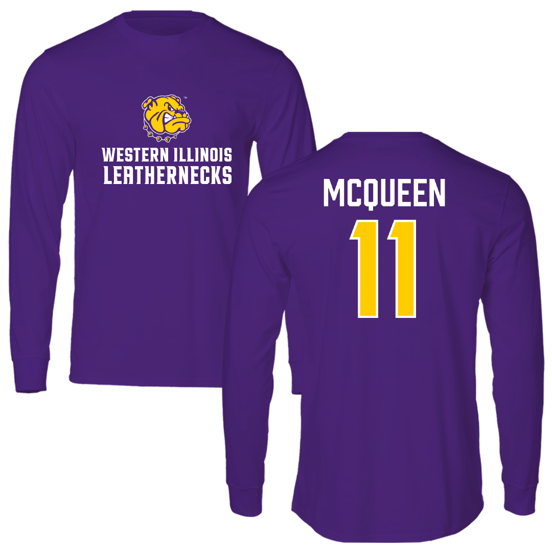 Western Illinois University Softball Purple Performance Long Sleeve - #11 Tori McQueen
