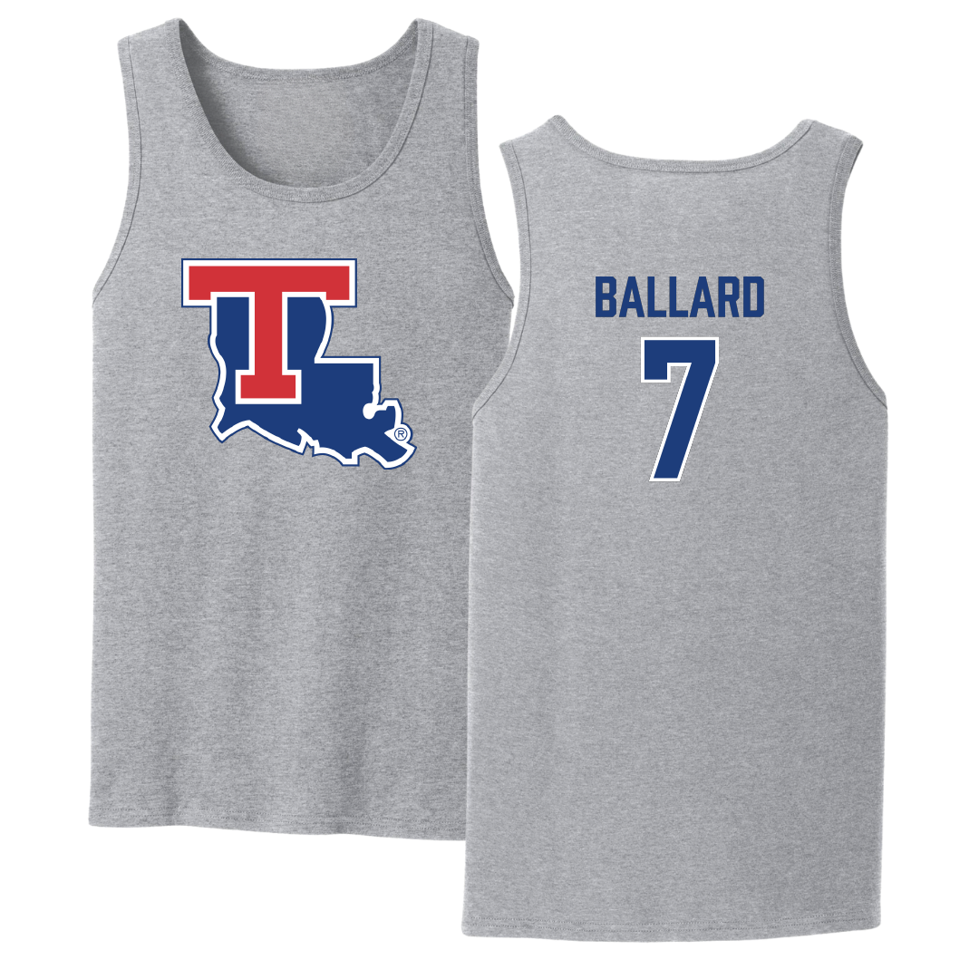 Louisiana Tech University Baseball Sport Gray Tank Top - #7 Mike Ballard