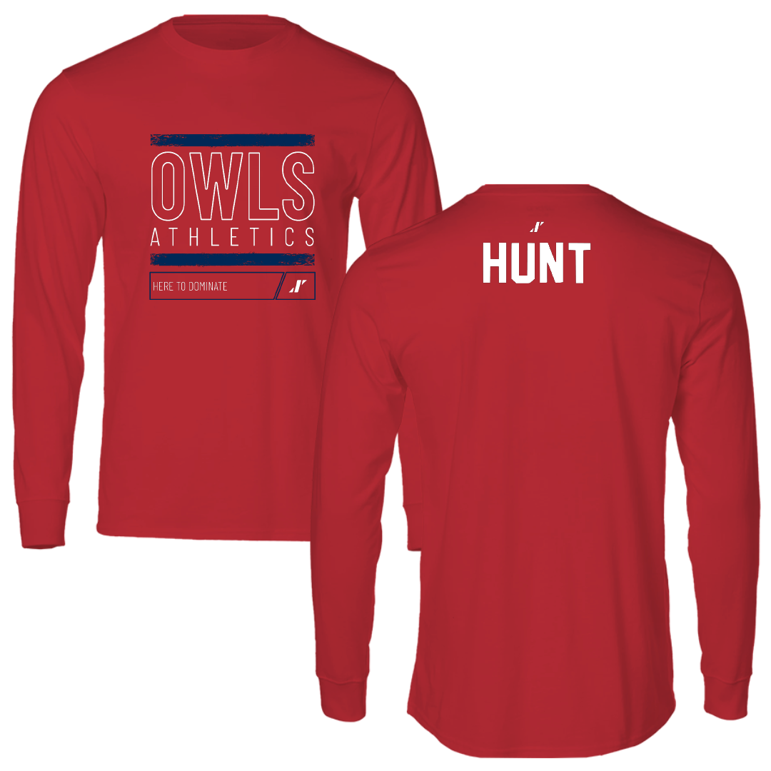 Florida Atlantic University Cheer Red Dominate Performance Long Sleeve - Lola Hunt
