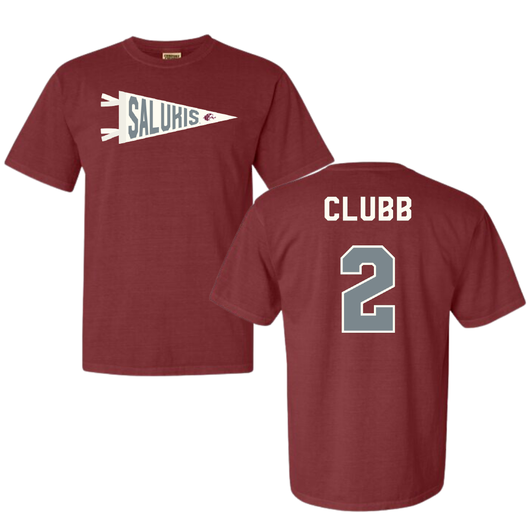 Southern Illinois University at Carbondale Basketball Maroon Pennant Comfort Colors Tee - #2 Paige Clubb