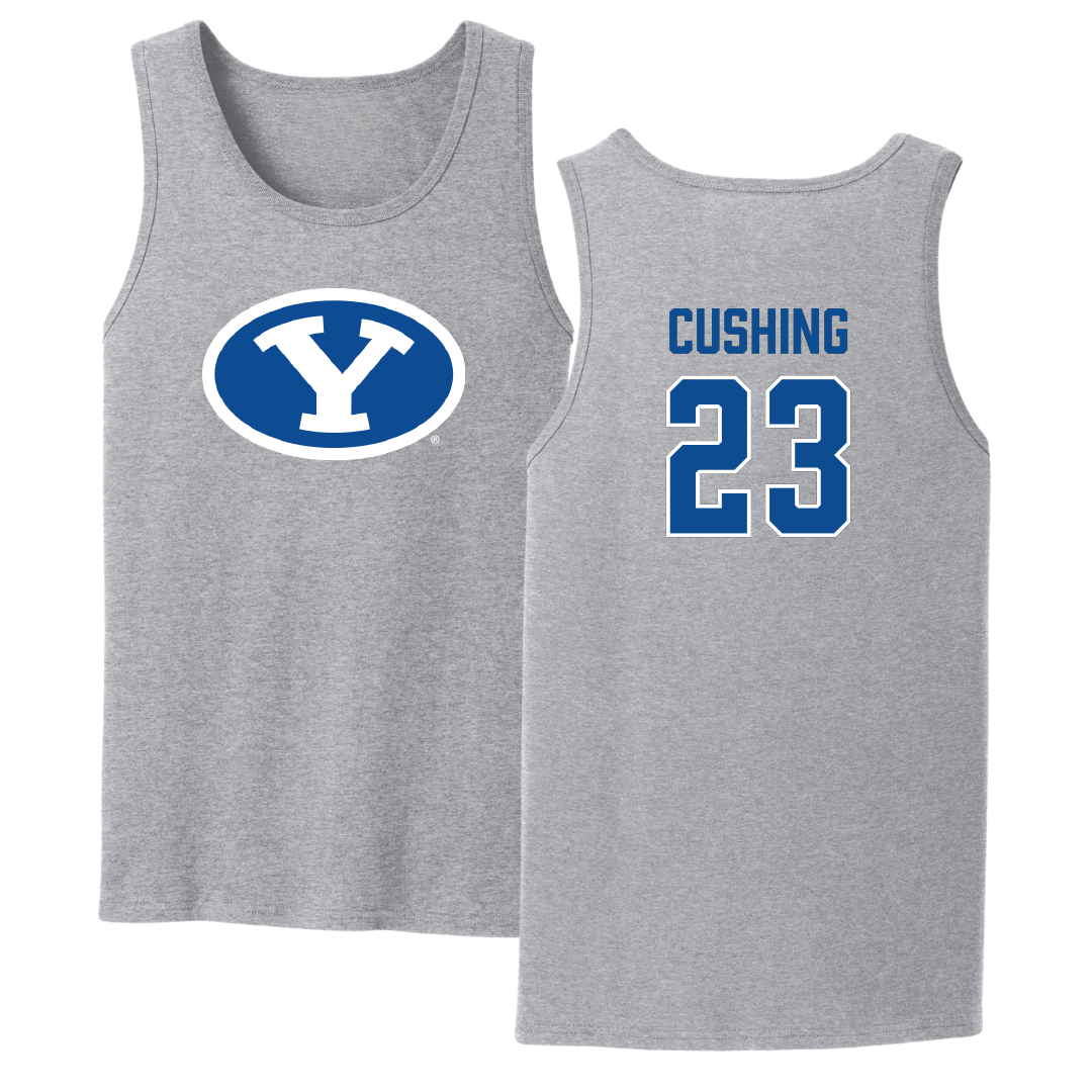 Brigham Young University Baseball Sport Gray Tank Top - #23 Stone Cushing