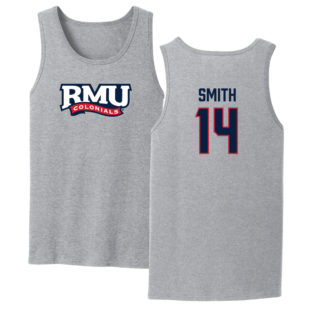 Robert Morris University Football Sport Gray Tank Top - #14 Zin'tayvious Smith