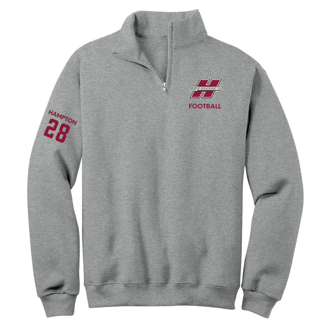 Henderson State University Football Sport Gray Quarter-Zip - #28 Terrance Hampton