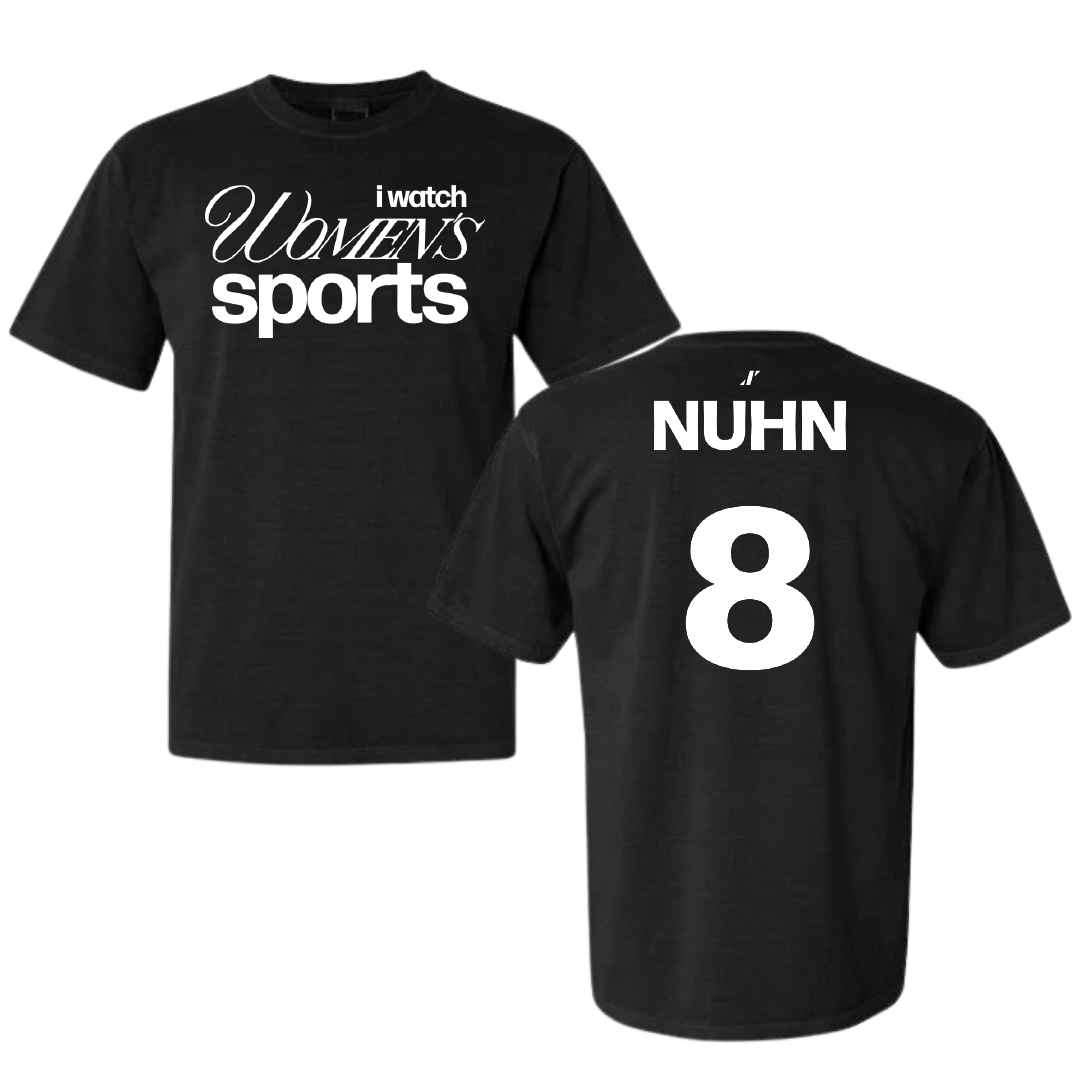 Metropolitan State University of Denver Soccer Black WHM Comfort Colors Tee - #8 Kailani Nuhn