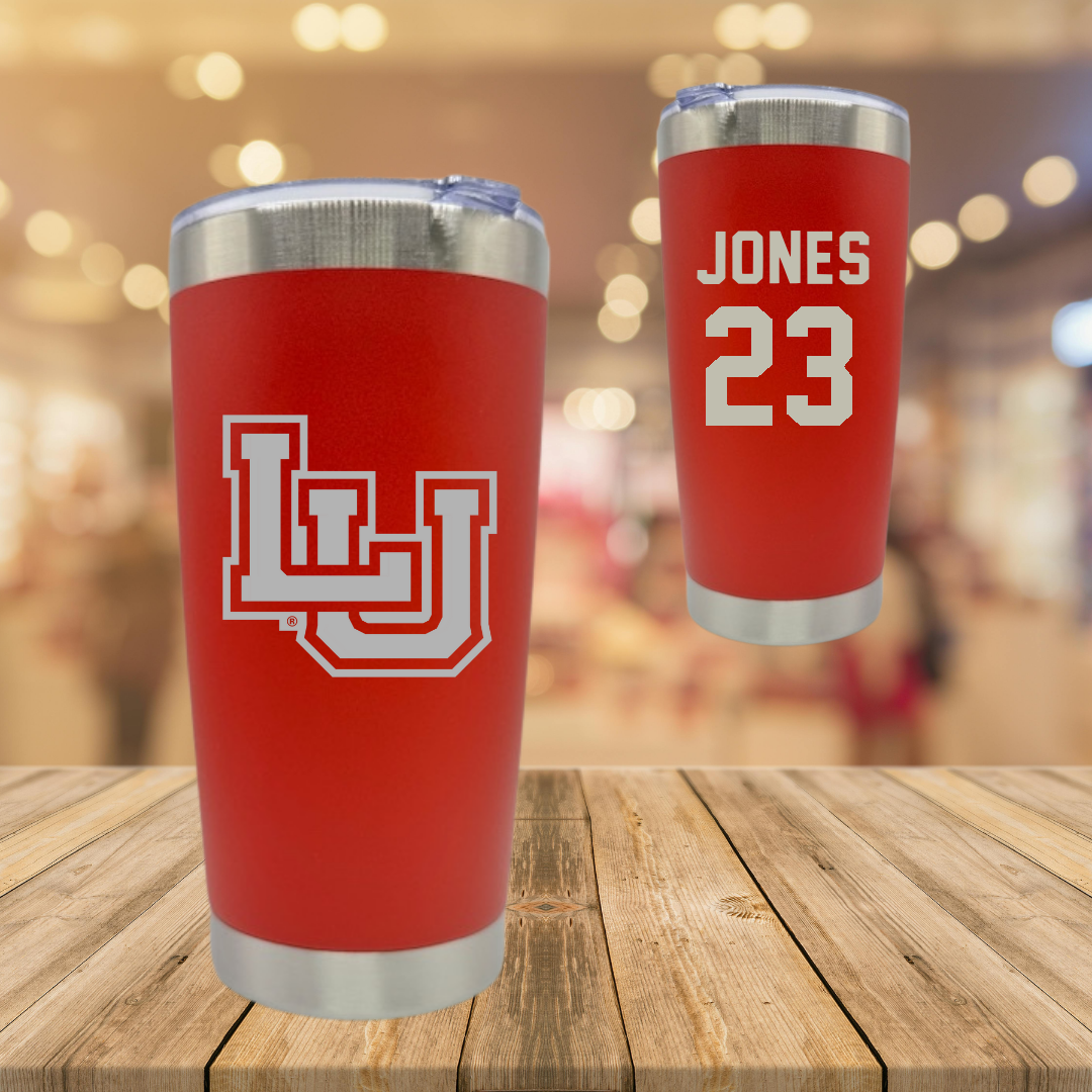 Lamar University Basketball Red Stainless Steel Tumbler - #23 Elise Jones