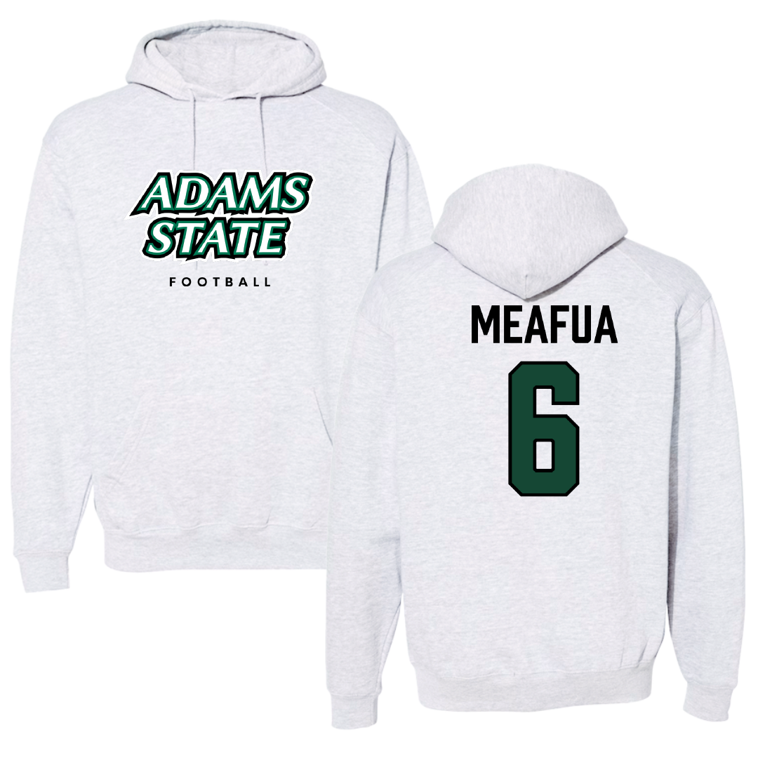 Adams State University Football Gray Block Hoodie - #6 Ren Meafua
