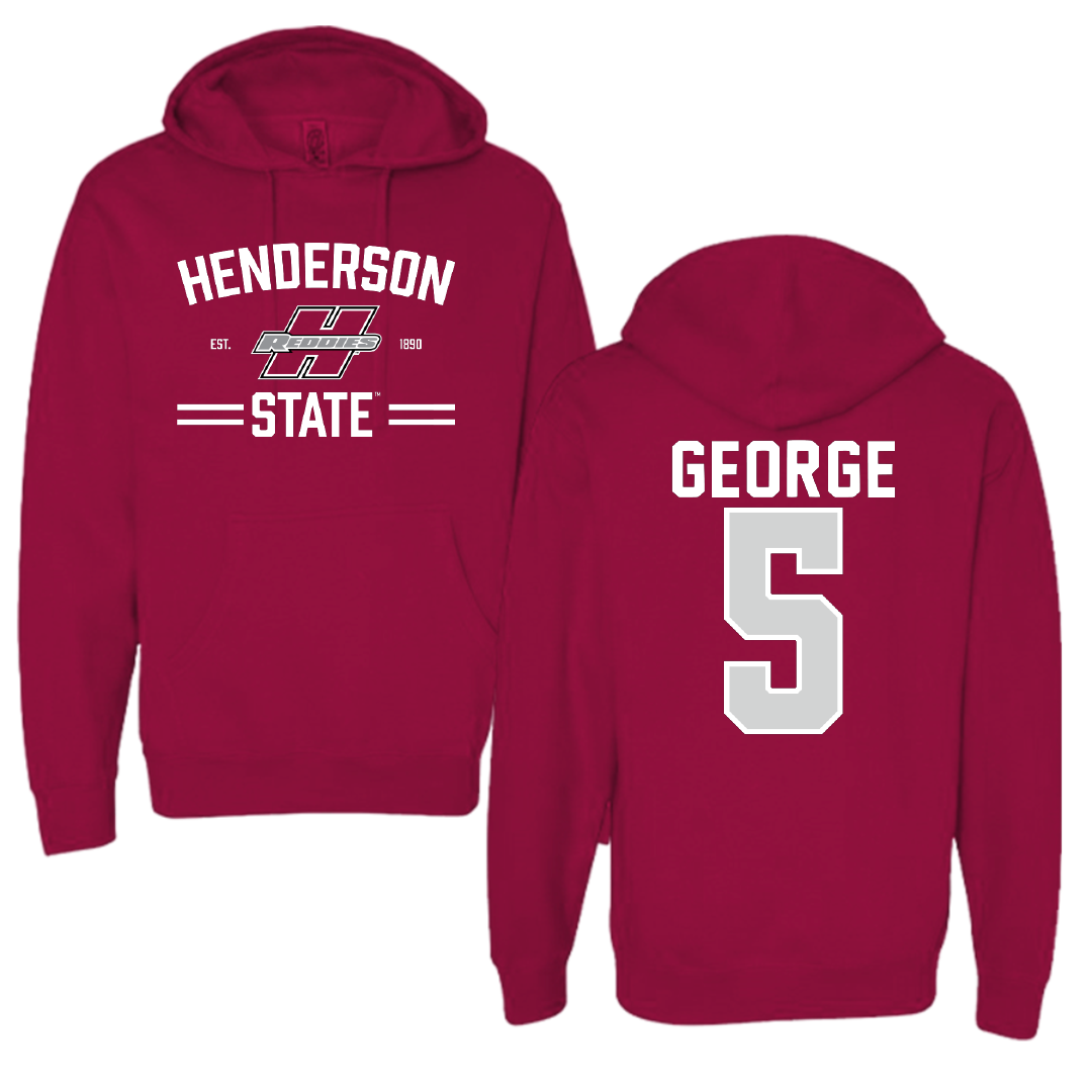 Henderson State University Football Cardinal General Hoodie - #5 Elijah George