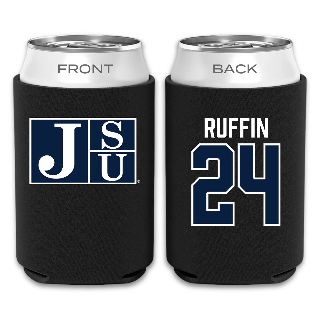 Jackson State University Basketball Black Can Cooler - #24 Daeshun Ruffin