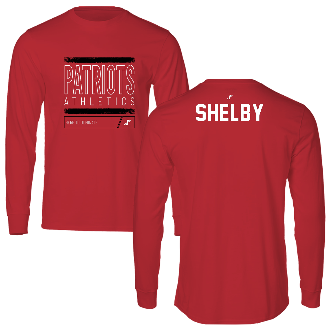 Dallas Baptist University TF and XC Red Dominate Performance Long Sleeve - Noah Shelby