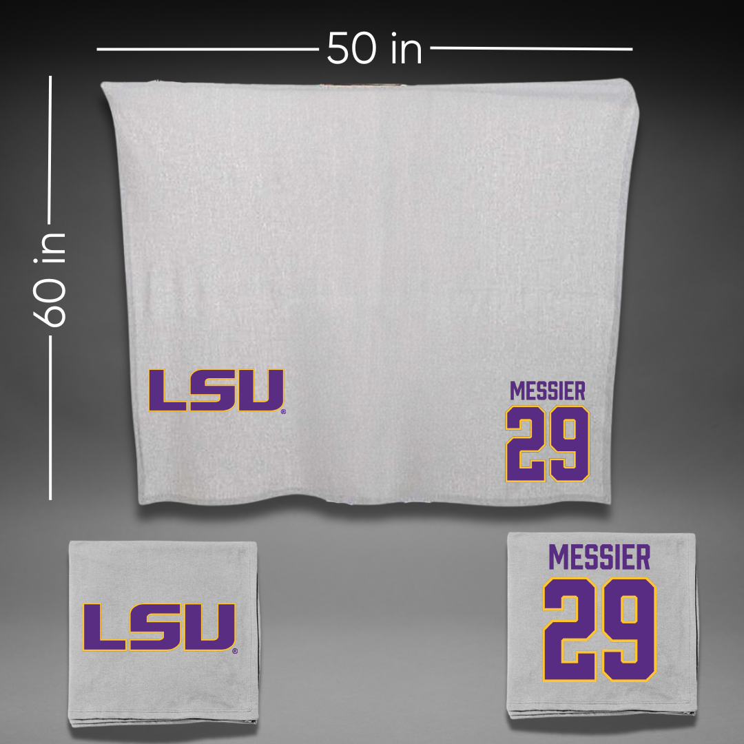Louisiana State University Beach Volleyball Gray Blanket - #29 Amaya Messier
