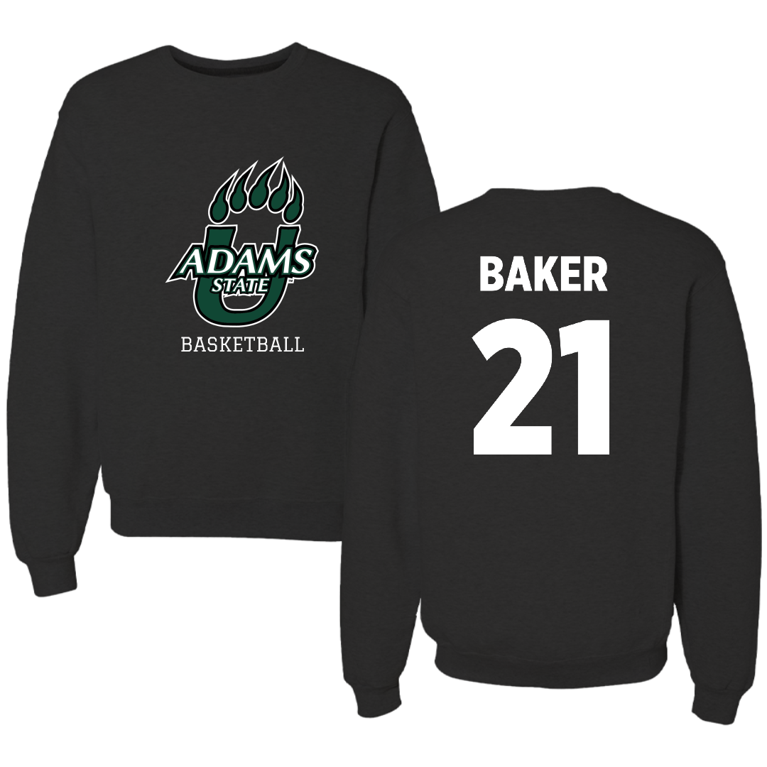 Adams State University Basketball (M) Black State Crewneck - #21 Dillan Baker