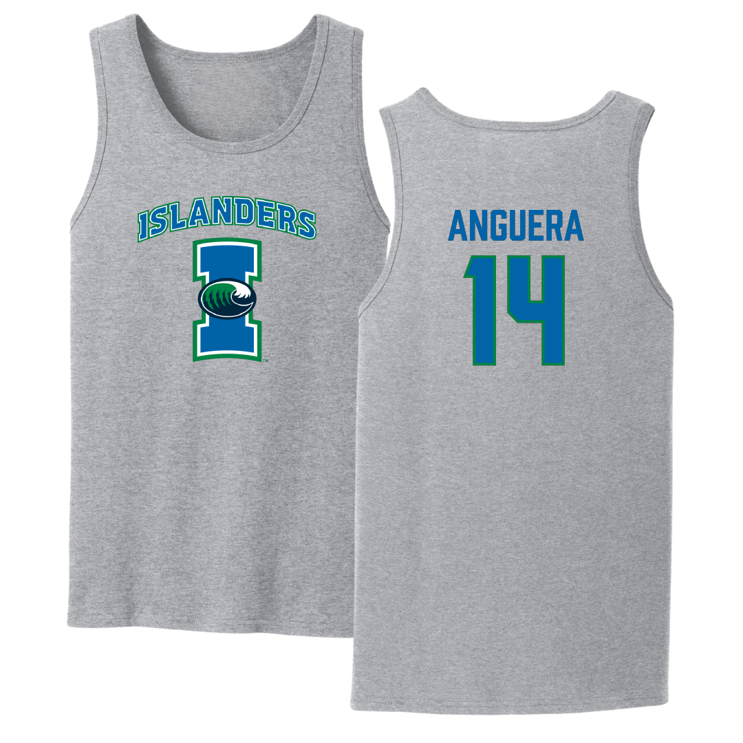 Texas A&M University-Corpus Christi Basketball Sport Gray Tank Top - #14 Bruna Anguera