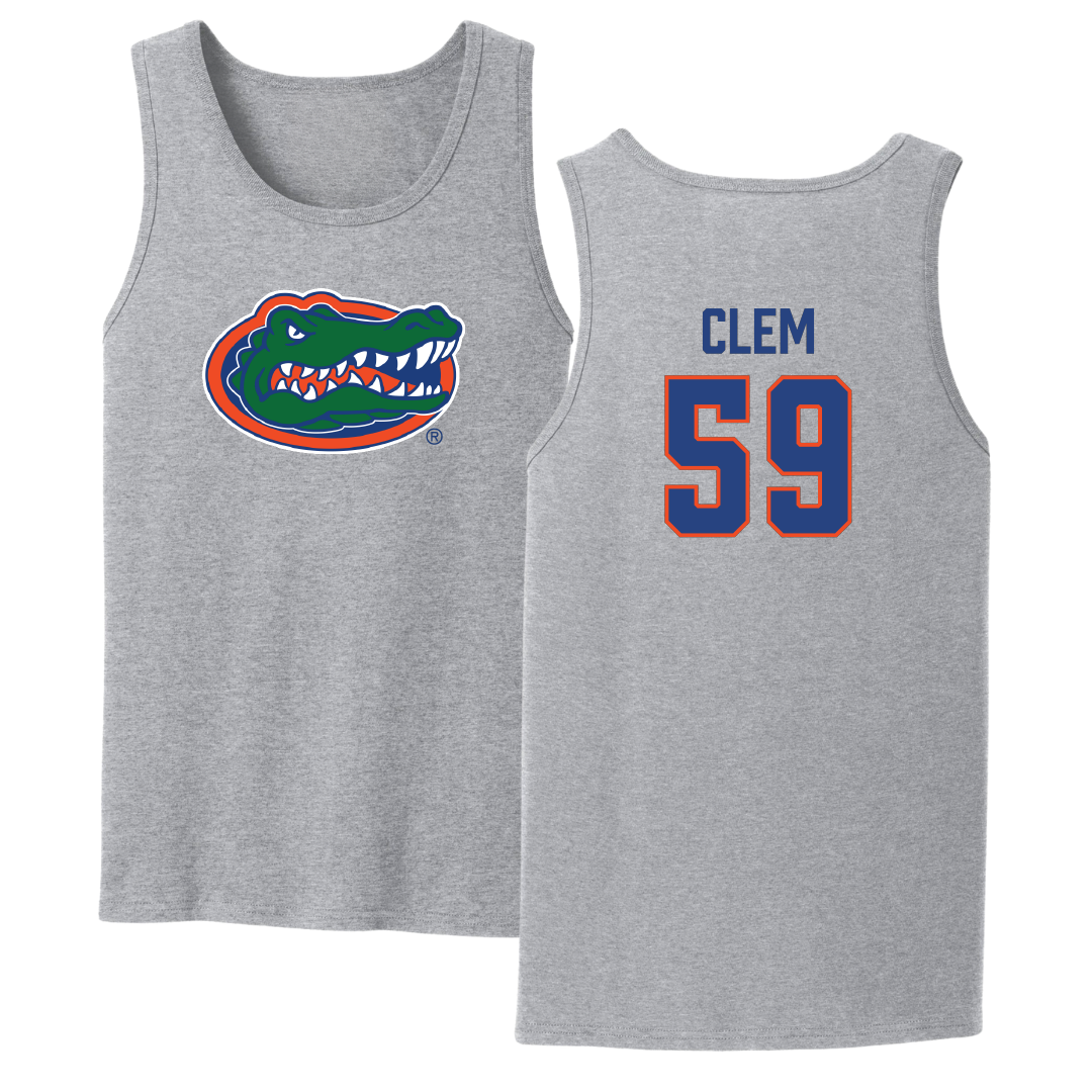 University of Florida Football Sport Gray Tank Top - #59 Hayden Clem