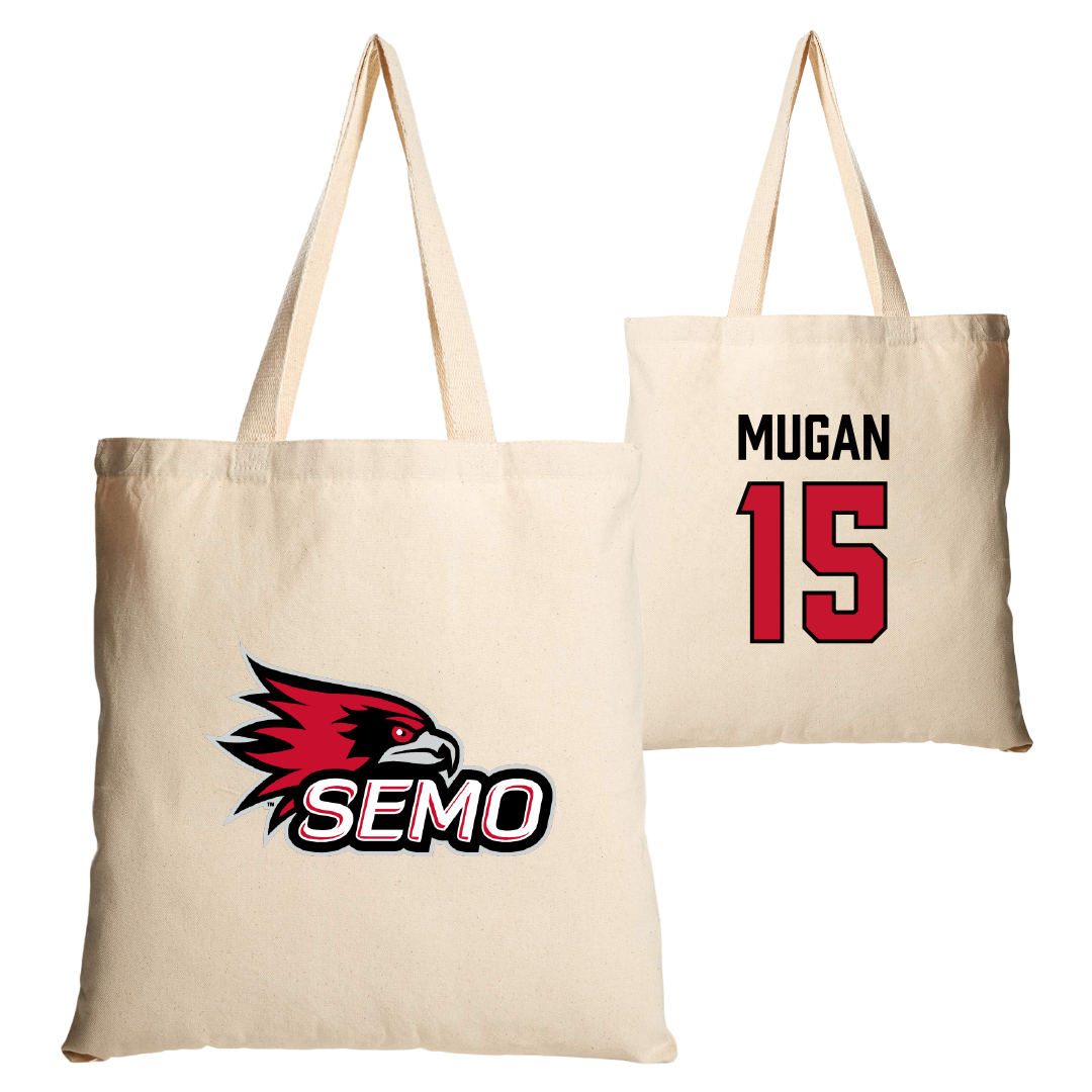 Southeast Missouri State University Baseball Tan Canvas Tote Bag - #15 Michael Mugan