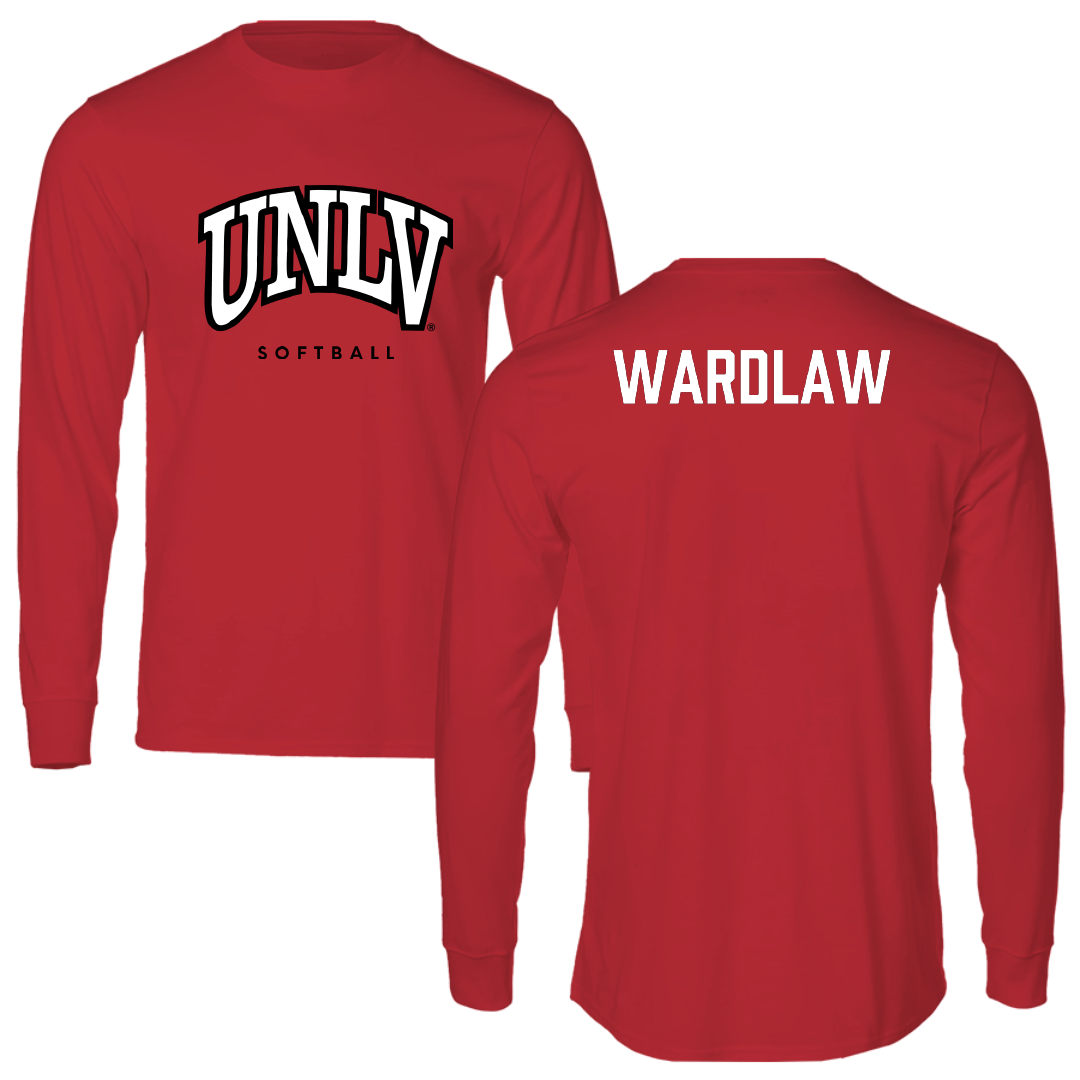 University of Nevada-Las Vegas Softball Red Block Long Sleeve - Emma Wardlaw