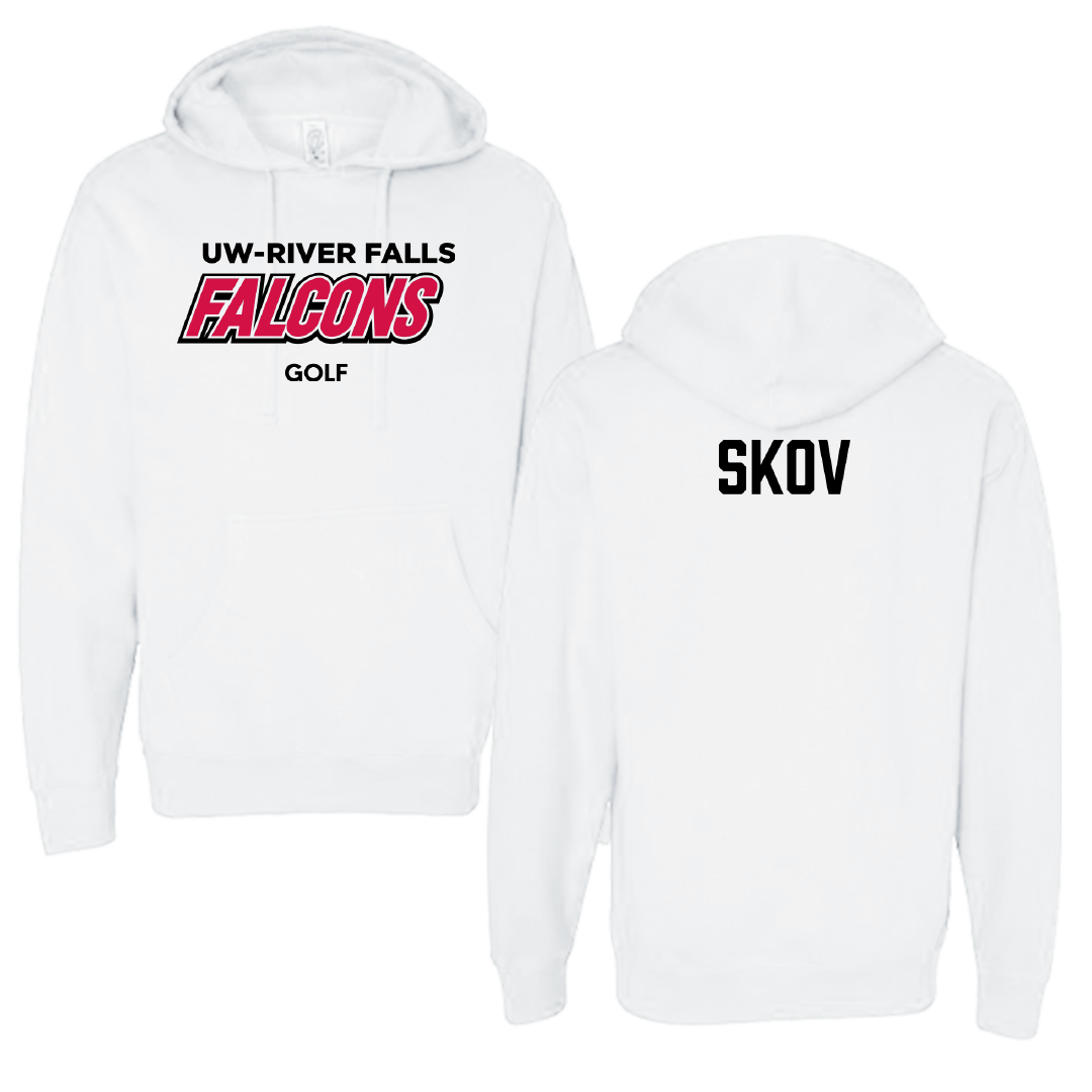 University of Wisconsin-River Falls Golf (W) White Falcons Hoodie - Lauren Skov