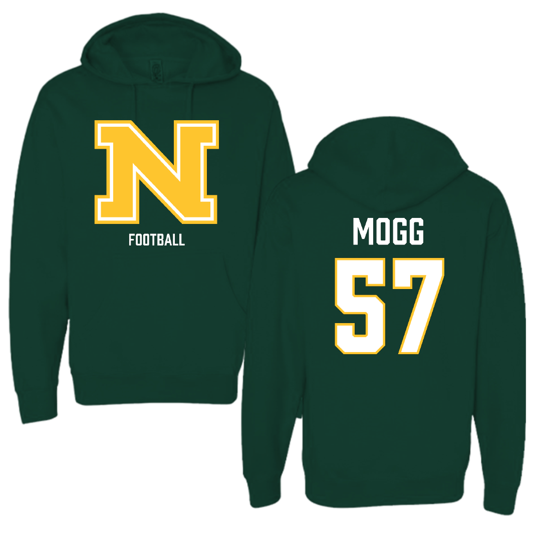 Northern Michigan University Football Forest Green Hoodie - #57 Logan Mogg