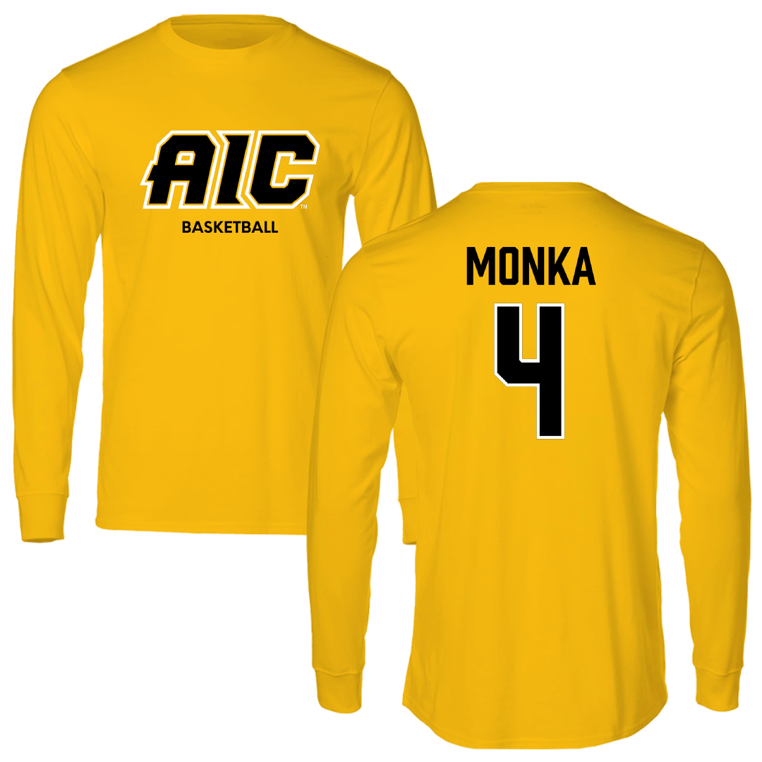 American International College Basketball (W) Gold Performance Long Sleeve - #4 Eden Monka