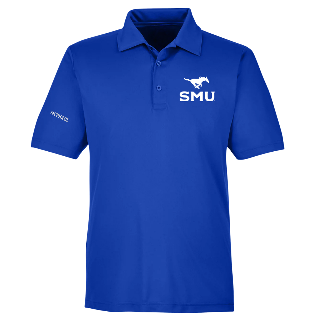 Southern Methodist University TF and XC Blue Polo - Camryn McPhaul