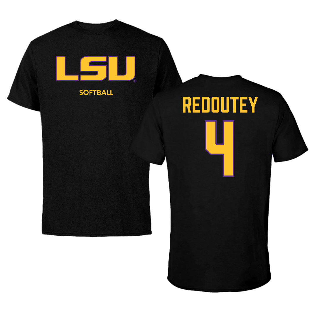 Louisiana State University Softball Black Performance Tee - #4 McKenzie Redoutey