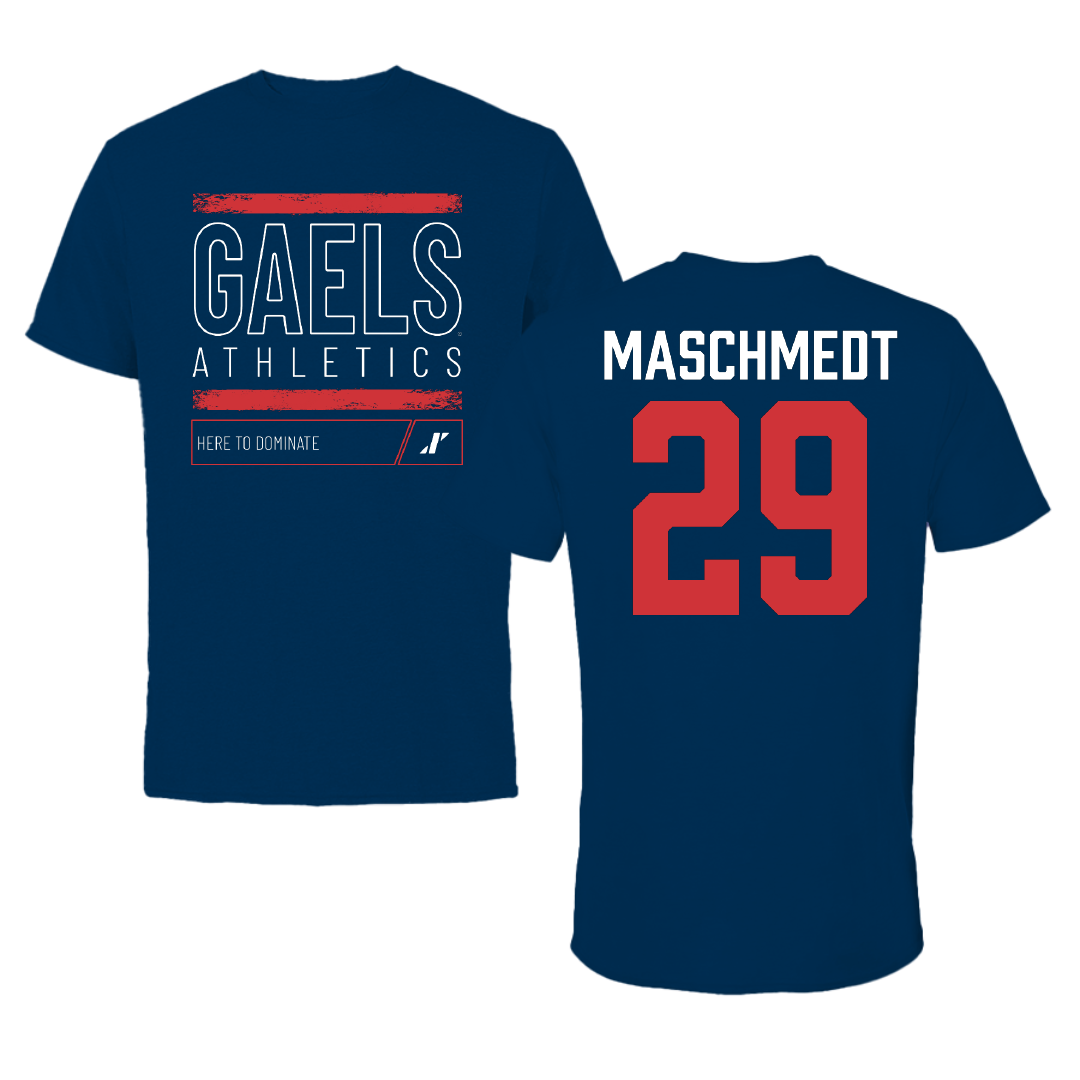 Saint Mary's College of California Soccer Navy Dominate Tee - #29 Will Maschmedt