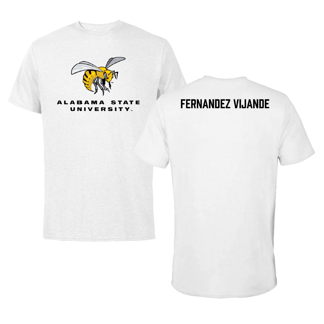 Alabama State University Golf White Tee - Yaiza Fernandez Vijande