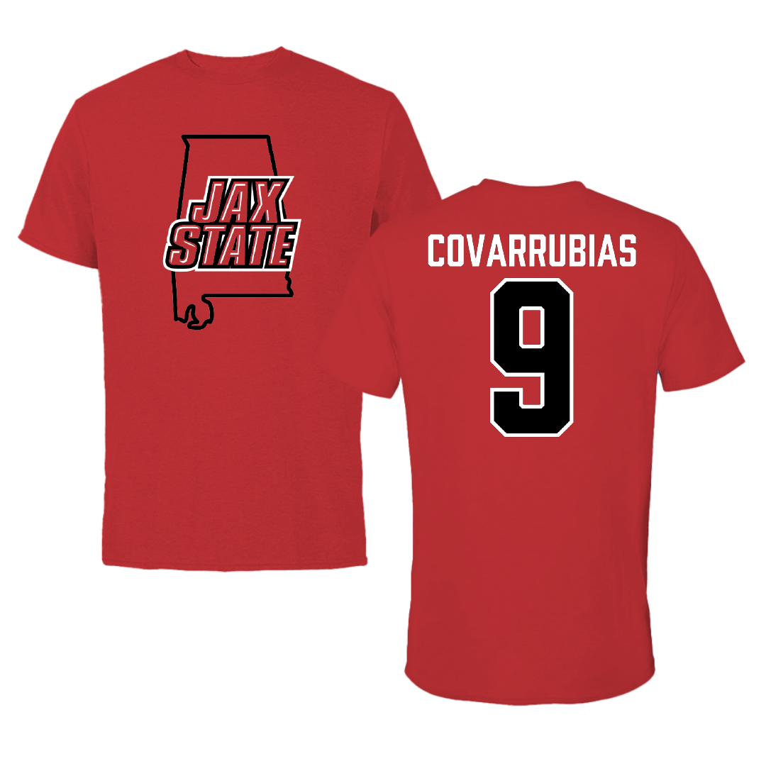 Jacksonville State University Bowling Red State Performance Tee - #9 Keyla Covarrubias
