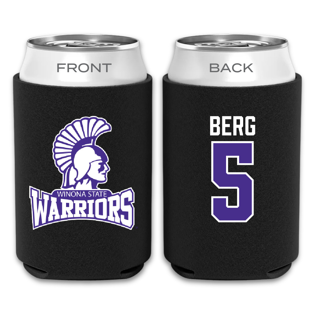 Winona State University Volleyball Black Can Cooler - #5 Jayda Berg
