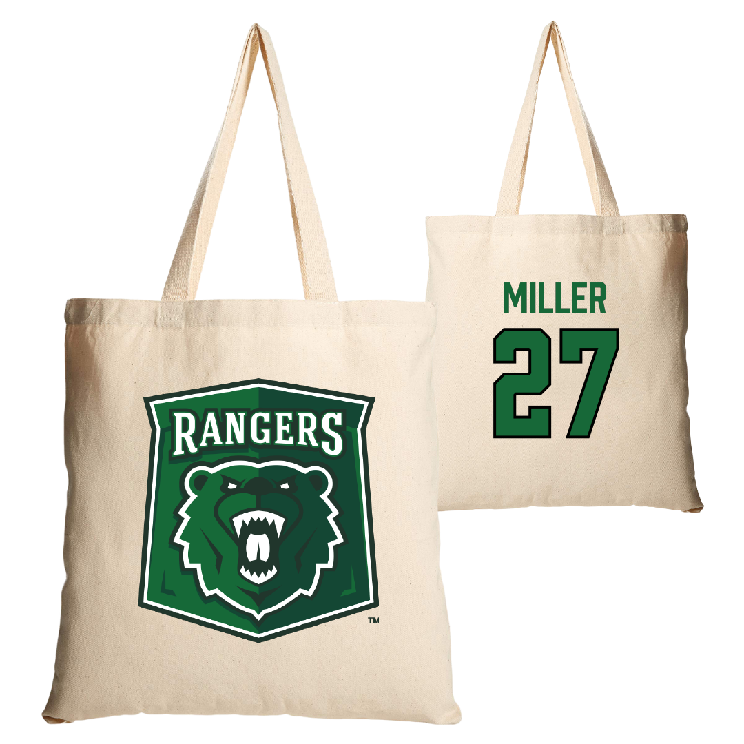 University of Wisconsin-Parkside Baseball Tan Canvas Tote Bag - #27 Brennen Miller