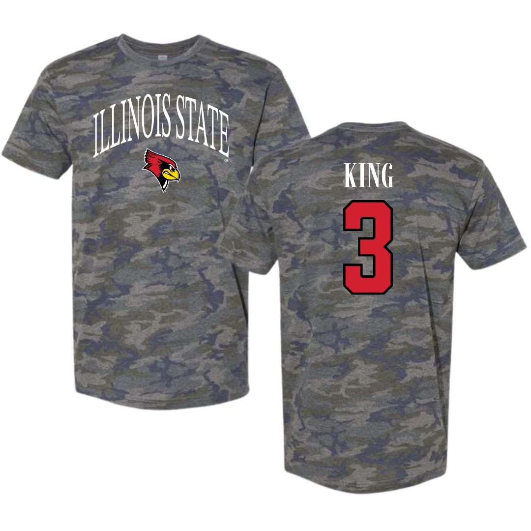 Illinois State University Football Vintage Camo Tee - #3 Mason King