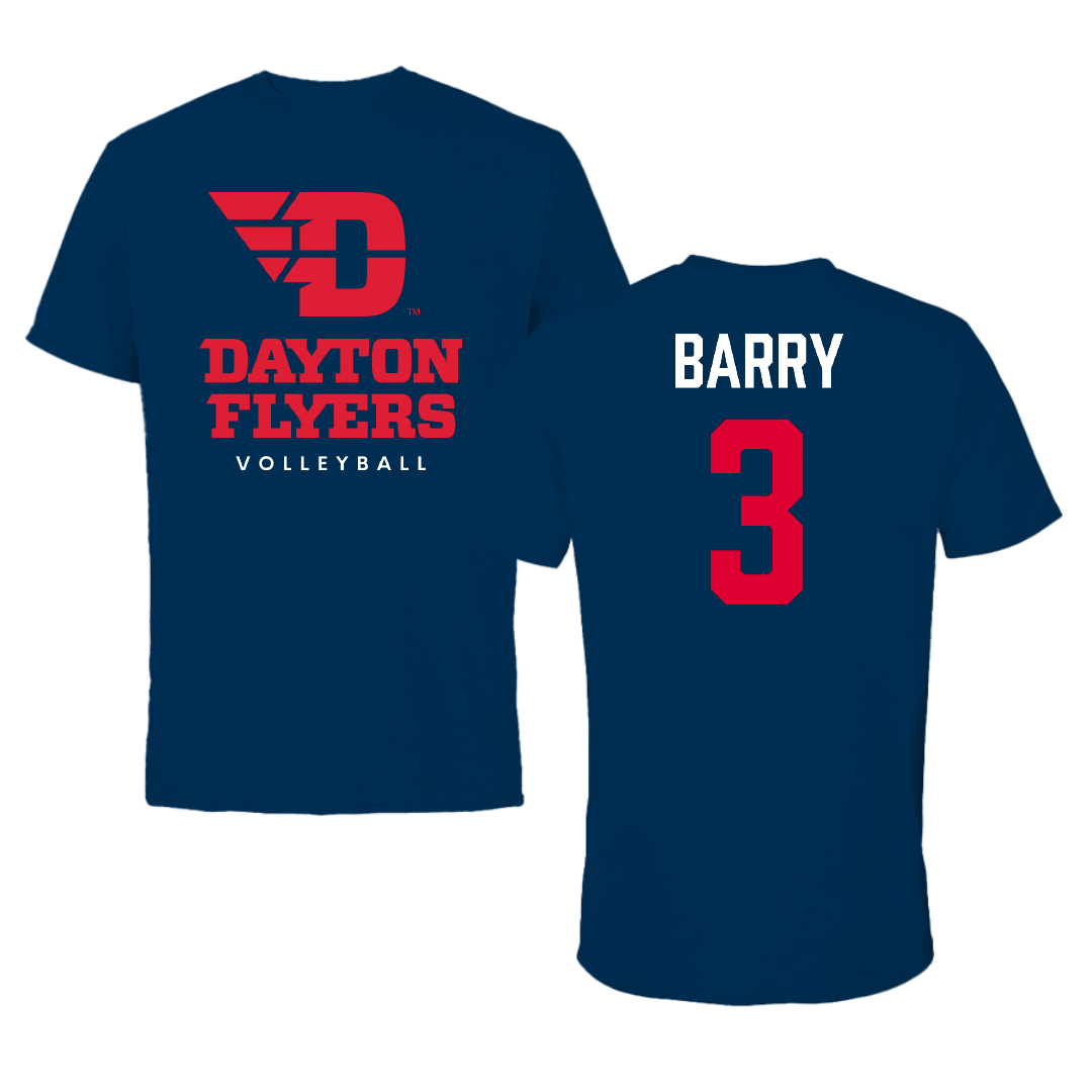 University of Dayton Volleyball Navy Tee - #3 Lily Barry